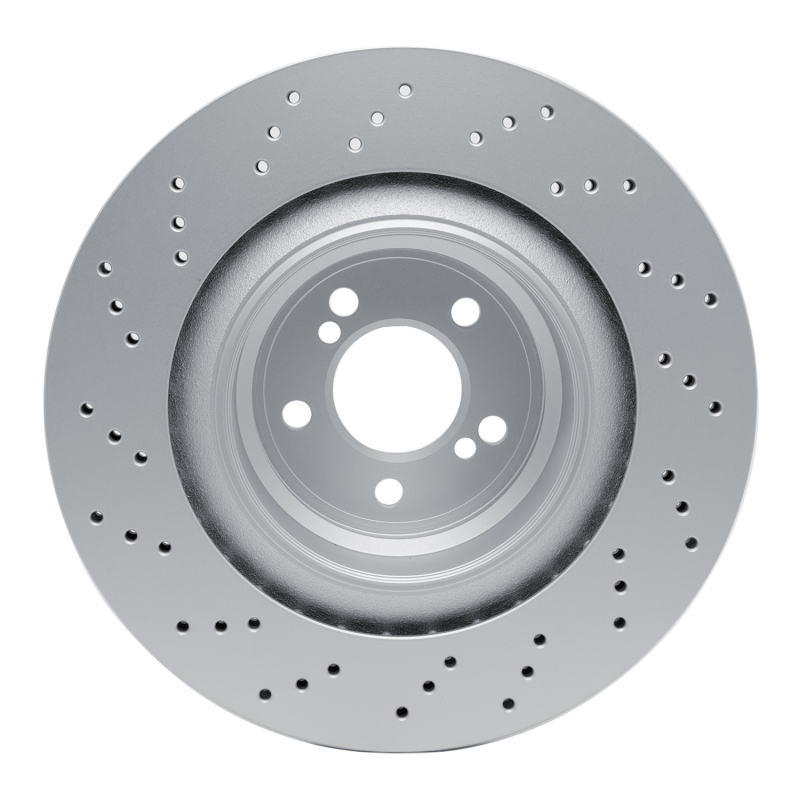 BMW X5 Brake Rotor (1) - Right Rear - R1 Concepts - Drilled GeoSPEC Coated - `15-`19